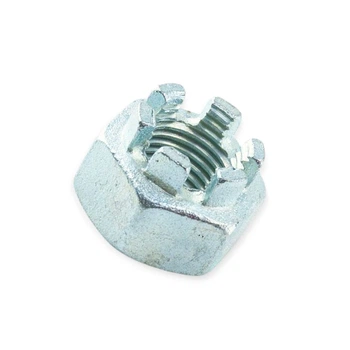 Гайка М14x1.5 корончатая 8кл цинк (мелкая резьб) Metalvis
