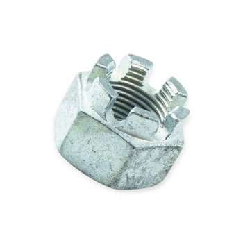 Гайка М18х1,5 корончатая 8кл цинк (мелкая резьб) Metalvis