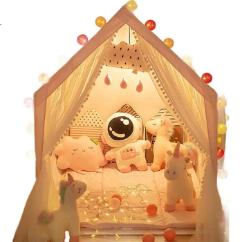 Палатка Little Dove игровая детская Единорог с ковриком и деревянными стойками