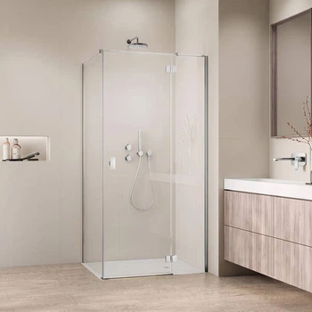 Душова кабіна Devit Aqua DA12090090001RCR 900Rх900x1950мм, права, відкривна, колір профілю: хром, скло: 6мм, прозоре