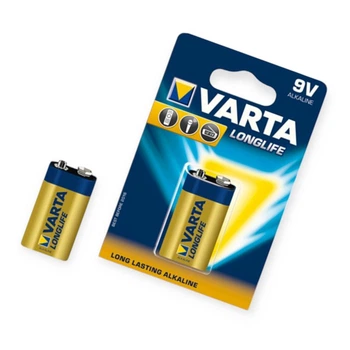 Батарейка "КРОНА" щелочная 9.0V прямоугольная Varta Longlife Extra Alkaline блистер