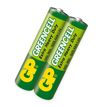 Батарейка AAA солевая 1.5V минипальчик GP Greencell 2шт пленка