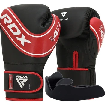 Боксерські рукавиці RDX PU 6 oz Червоні/Чорні для дітей з капою