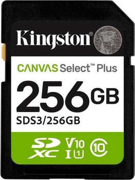 Карта памяти Kingston Canvas Select Plus SDXC 256GB Class 10 UHS-I U1 V10 (SDS3/256GB)