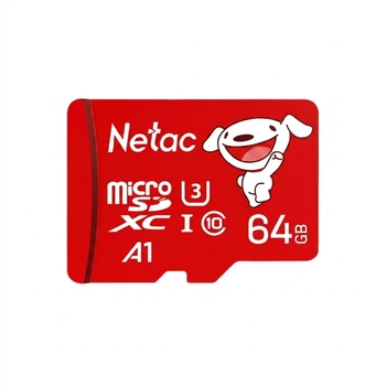 Карта памяти Netac MicroSDXC 64GB Class 10 UHS-I U3 A1 (JINGDONG Co-Branded Pro Edition)