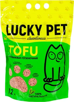 Наповнювач для котячого туалету Lucky Pet з тофу гіпоалергений 12 л з ароматом лаванди (4820276198982)