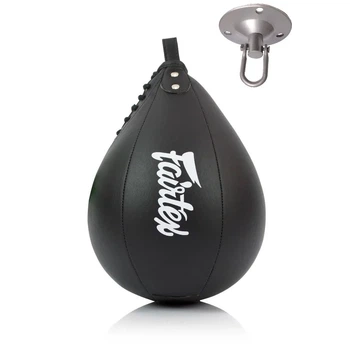 Пневмогруша боксерская Fairtex искусственная кожа 5 дюймов черная