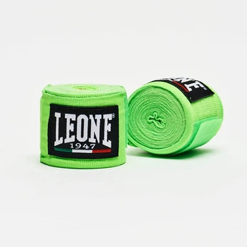 Боксерские бинты Leone хлопок 3,5 м зеленый 2 шт.