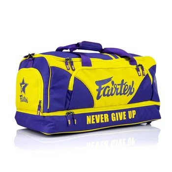 Спортивна сумка Fairtex міцна 40х20х25 см фіолетова жовта