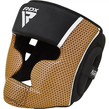 Боксерский шлем RDX PU-кожа XL Золотистый