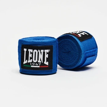 Боксерские бинты Leone хлопковые эластичные 4,5 м синие 2 шт.