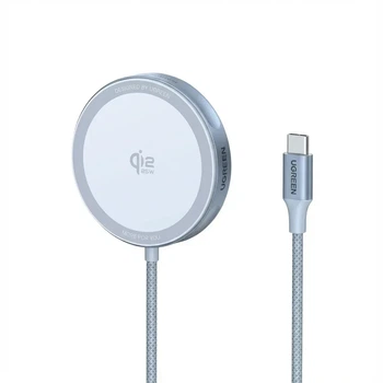 Беспроводное зарядное устройство Ugreen Qi2 MagSafe 25W 1.5 м Starlight Blue (W753)