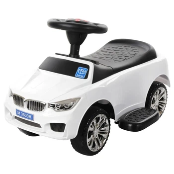 Дитяча каталка-толокар M 3503B-1 з батьківською ручкою 89,5x44x90 см Пластик Білий