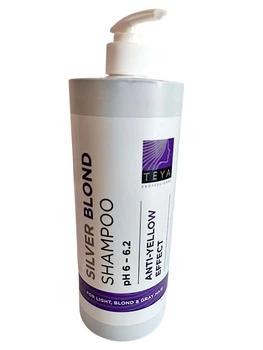 Шампунь TEYA professional Silver Blond для освітленного, знебарвленного, сивого волосся 1000 мл. 2208