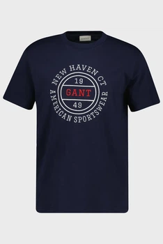 Чоловіча темно-синя футболка GRAPHIC SS Gant L 2003403