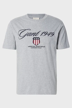 Чоловіча світло-сіра футболка GRAPHIC Gant XL 2003370