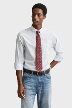 Чоловіча блакитна сорочка у смужку REG POPLIN Gant S 3000130