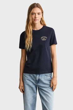 Жіноча темно-синя футболка ROPE GRAPHIC Gant XS 4201443