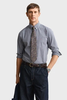 Чоловіча темно-синя картата сорочка CLASSIC GINGHAM Gant M 3000150