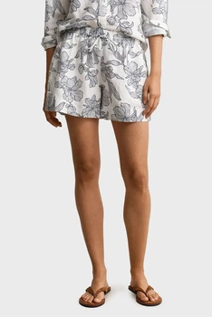 Жіночі білі лляні шорти з візерунком FLORAL Gant 34 4020144
