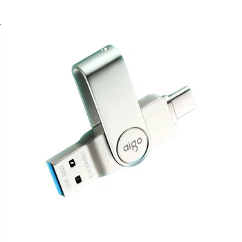 Флеш пам'ять USB Aigo U356 64GB USB 3.2 Gen1 + Type-C Silver