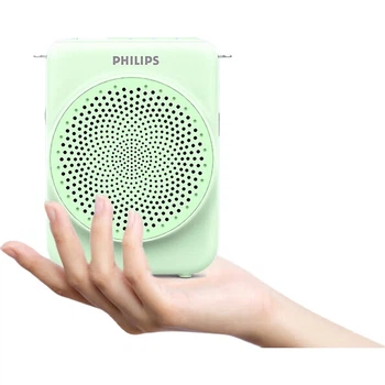 PHILIPS SBM609, портативный усилитель для учителей, Bluetooth-колонка с поясным микрофоном, громкоговоритель для экскурсий и публичных выступлений, учебное пособие, зеленый цвет.