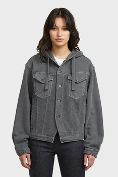 Жіноче сіре худі Washed G-Star M D27273,E159