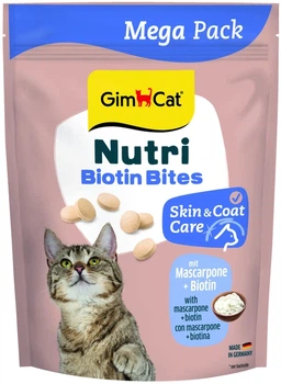 Вітаміни Gimborn GimCat Nutri Biotin Bites для котів для покращення стану шкіри та шерсті з маскарпоне та біотином 425 г