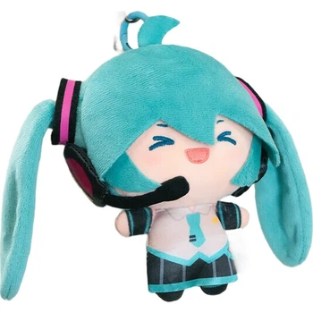 LDCX Hatsune Miku Ponytail Swinging Fufu Merchandise Doll Plush Toys Smiley Face Version Birthday Gift