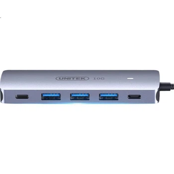 Хаб UNITEK USB 3.2 10G з блоком живлення Type-C 4-портовий, 1 м