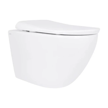 Унітаз підвісний Qtap Robin ML Ultra Quiet 520×365×365мм безобідковий з сидінням Soft close білий (QTROBML26W49623)