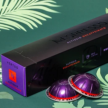 Капсулы Nespresso Vertuo Altissio Decaffeinato (сливочные нотки, без кофеина) 40 мл - 10 капсул