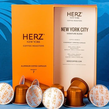 Капсули HERZ Citi Signature Blend, 10 капсул (сумісні з Nespresso)