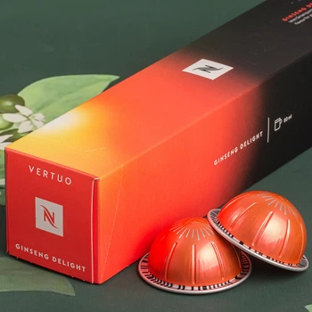 Капсулы Nespresso Vertuo Ginseng Delight (карамель и нежный женьшень) 80 мл - 10 капсул