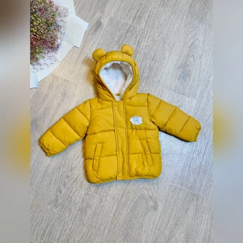 Дитяча тепла зимова куртка для малюків George 9-12 місяців 80 см жовта