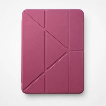 Чехол Case Pro Origami Smart Case Clear + Stylus для iPad Air 4/5 10.9" / iPad Pro 11" 2018-2022 с прозрачной задней частью и местом под стилус Dark Red бордовый