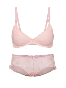 Комплект белья Victoria's Secret бюст Push-Up и трусики чики 1160278392 (Розовый 40C/XL)