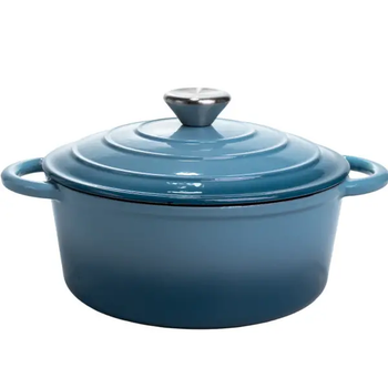 Каструля чавунна емальована 2,5 л, синій(HP-1-14-BLUE)(WB)