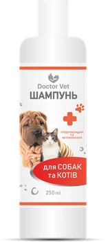 Шампунь с хлоргексидином и кетоконазолом Doctor Vet для собак и кошек, 250 мл