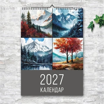 Календарь А3 настенный перекидной ПРИРОДА: ВСЕ СЕЗОНЫ 13 ЛИСТОВ ENTERSTORE 42х29.7 см (ART 250116)