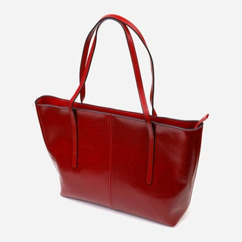 Сумка шоппер женская из натуральная кожи Vintage leather-22076 Бордовая