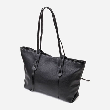 Сумка шоппер женская из натуральная кожи Vintage leather-22082 Черная