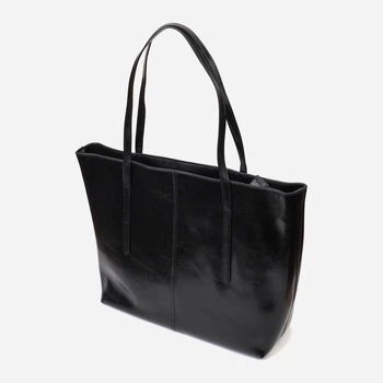 Сумка шоппер женская из натуральная кожи Vintage leather-22095 Черная