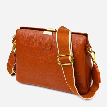 Сумка кросс боді через плече жіноча з натуральної шкіри Vintage leather-22105 Руда