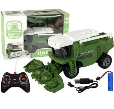 Комбайн на радиоуправлении Yuexing Harvest 29 см зеленый для детей от 6 лет