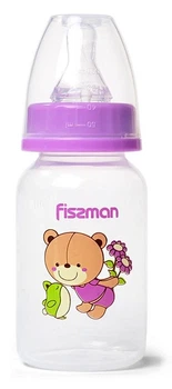 Пляшка для годування Fissman Babies "Мишка-улюбленець" 120 мл прозора з мірною шкалою