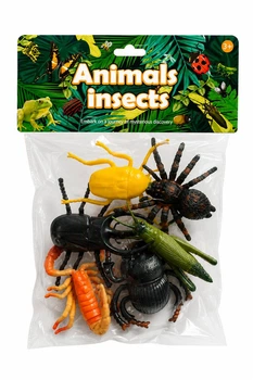 Набор фигурок насекомых Animals Insects, 6 реалистичных игрушечных насекомых
