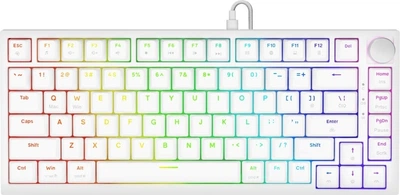 Klawiatura przewodowa Savio Astral Outemu White Jade USB White