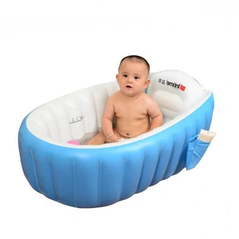 Надувная детская ванночка Intime Baby Bath Tub • Портативная сложная надувная ванна для младенцев и детей до 4 лет 56324