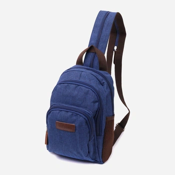 Сумка-рюкзак мужская тканевая 6 л Vintage leather-22146 6 л Синяя